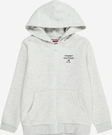 TOMMY HILFIGER Zip-Up Hoodie in Grey: front