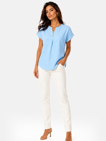 REGINA FASHION Blúzka 'Blouse with button' - Modrá