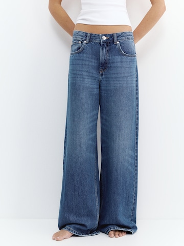 Pull&BearWide Leg/ Široke nogavice Traperice - plava boja: prednji dio