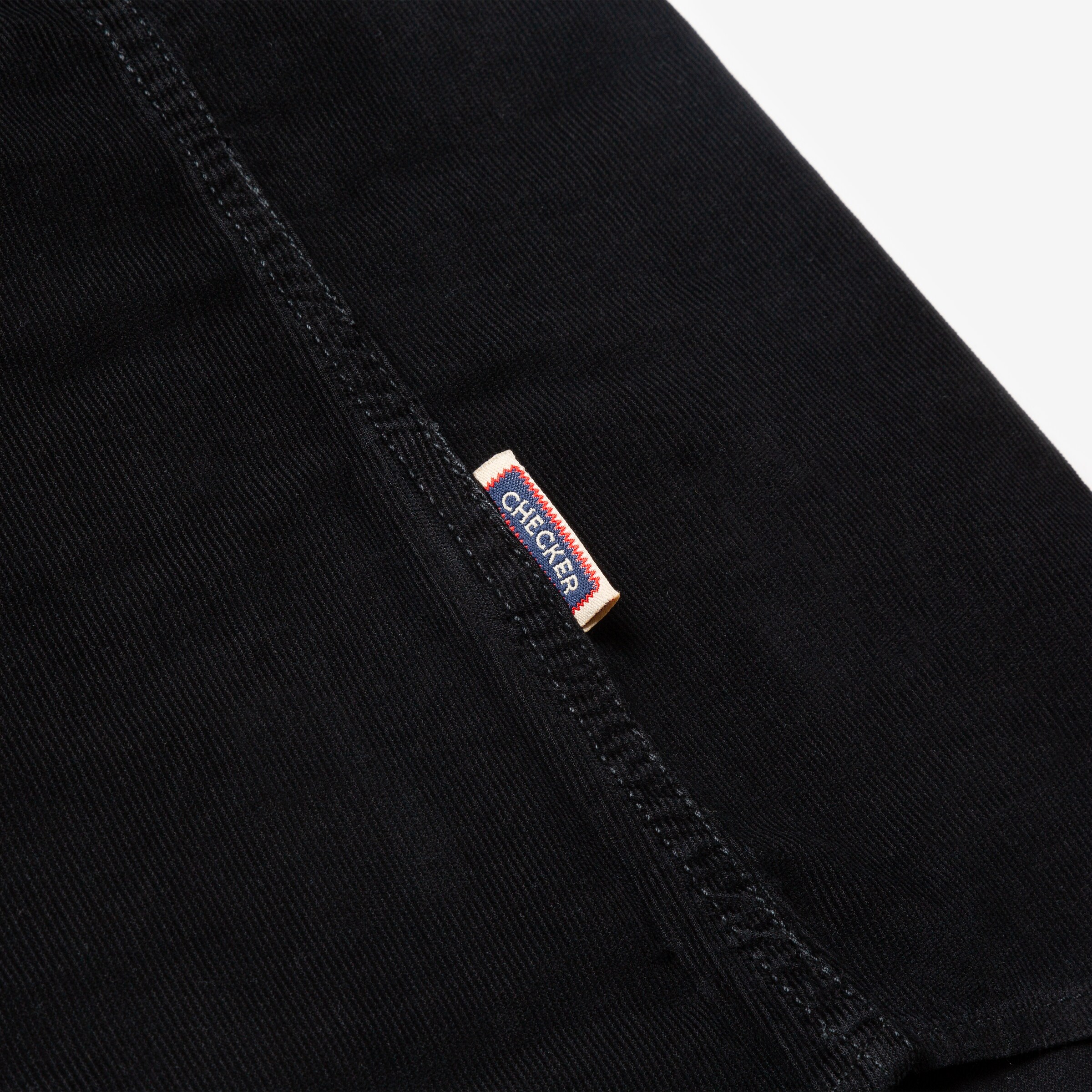 Checker - Regular Fit Camisa ' Dynasty Cord ' em preto