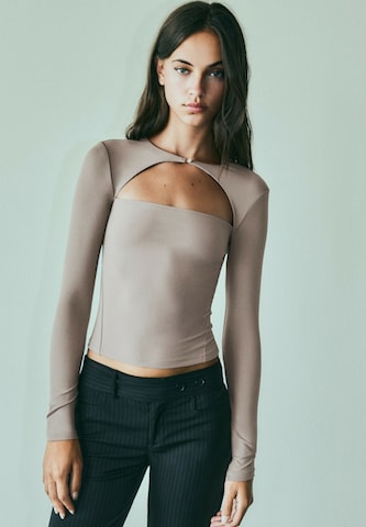 Bershka Paita värissä ruskea: etupuoli