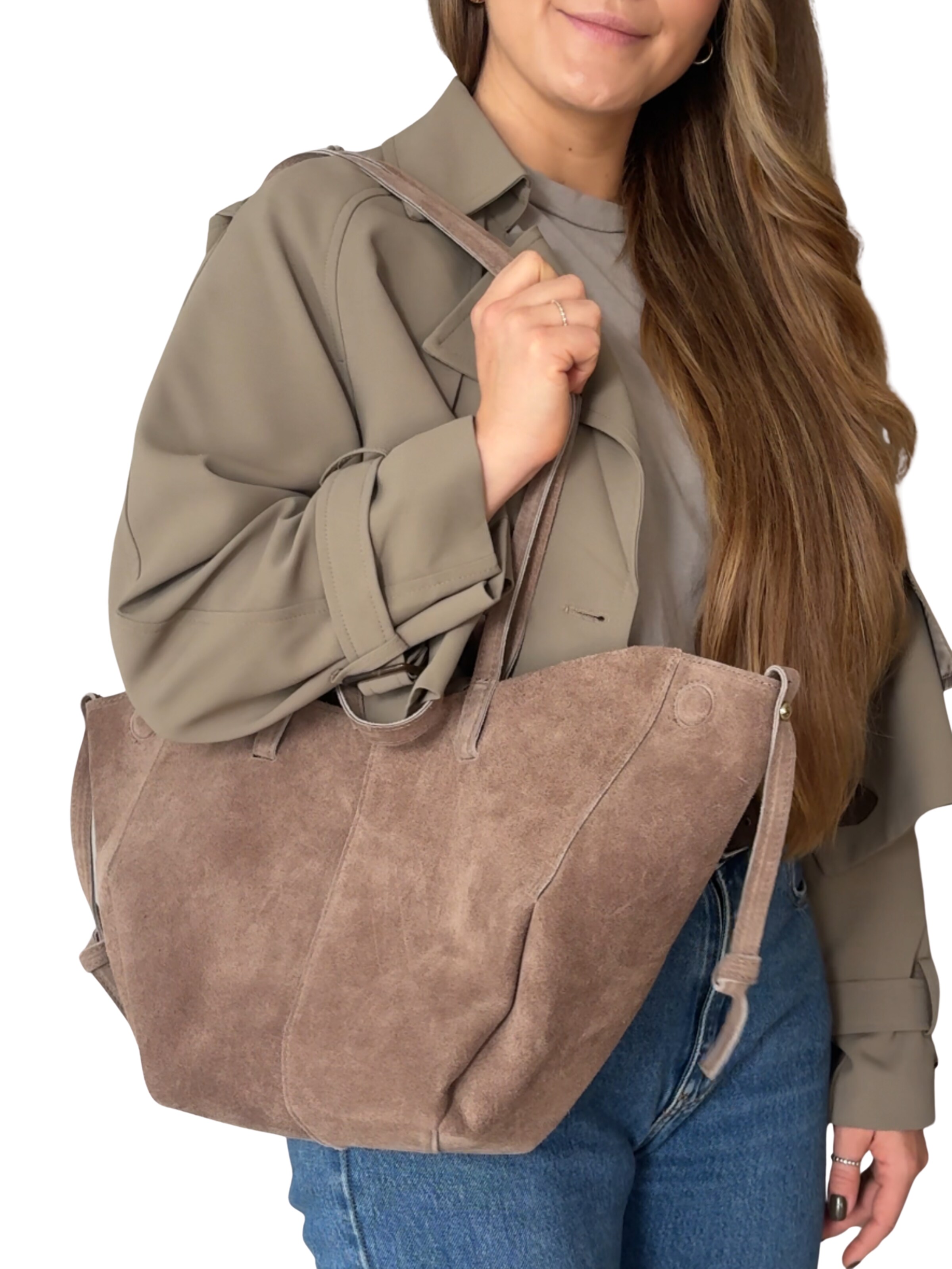 lePelou Shoulder Bag 'TESSA' in Grey