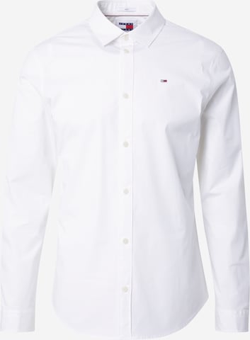 Tommy Jeans Slim Fit Hemd in Weiß: Vorderseite