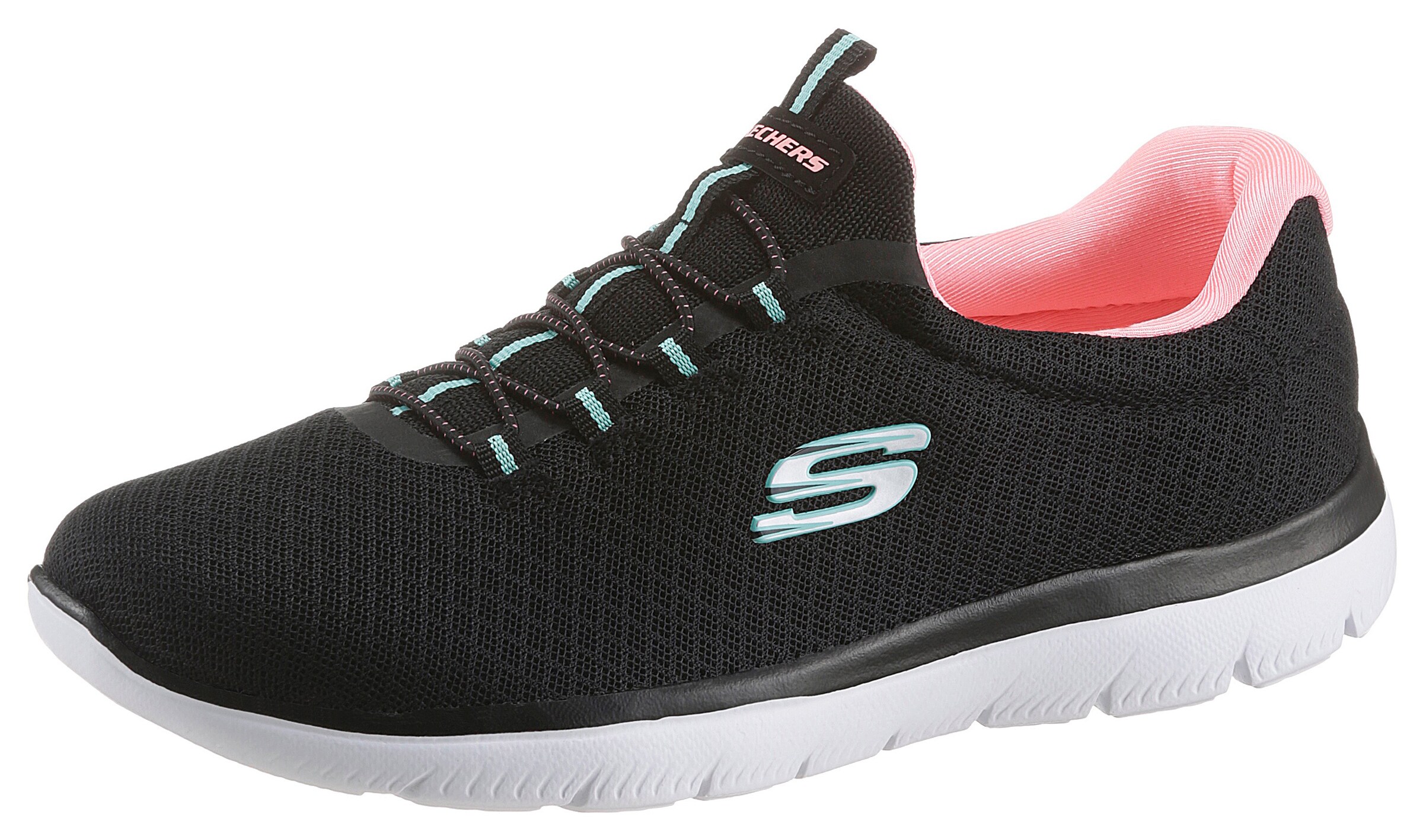 SKECHERS Slip On 'Summits' in Schwarz: Vorderseite