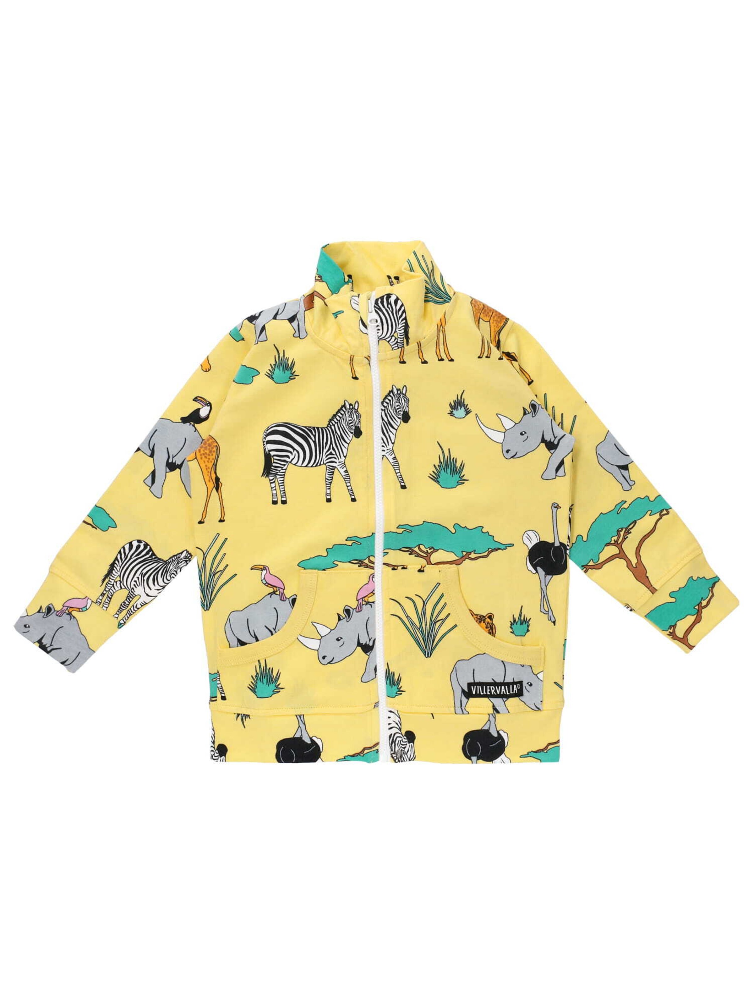 Villervalla Sweatjacke in Gelb: Vorderseite