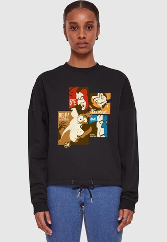 ABSOLUTE CULT Sweatshirt 'Squares' in Zwart: voorkant