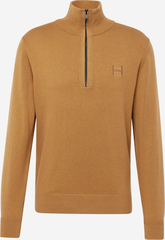 Pull-over 'Kanobix' BOSS Orange en beige : devant