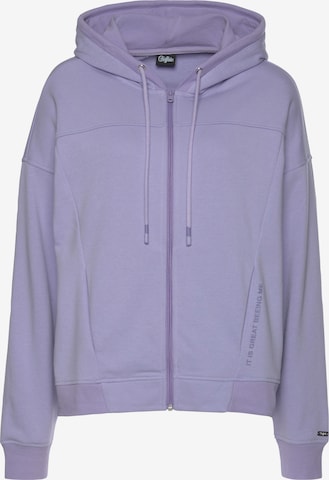 BUFFALO Zip-Up Hoodie in Purple: front