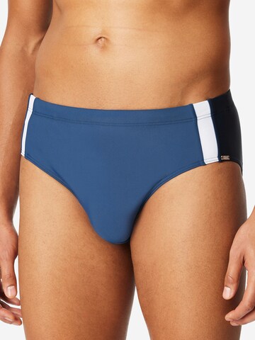 SCHIESSER Bathing trunks ' Ocean Swim ' in Blue: front
