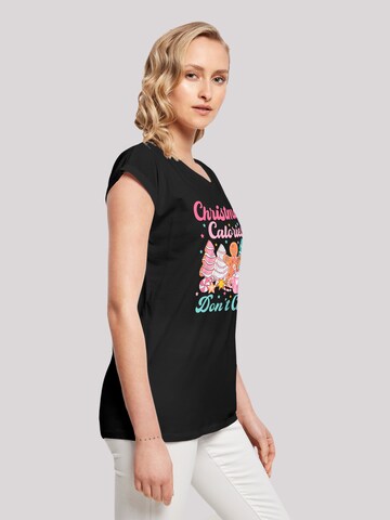 T-shirt 'Christmas Calories Dont Count Candy' F4NT4STIC en noir