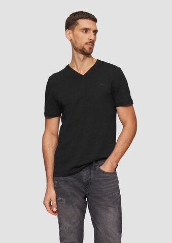 s.Oliver Shirt in Zwart: voorkant