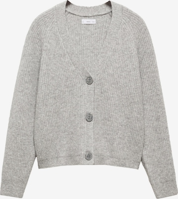 MANGO TEEN Knit Cardigan in Grey: front