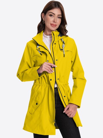 ATLASLAVA Outdoormantel 'ATLASLAVA Damen Regenjacke Lang'‌‌‌‌ in Gelb: Vorderseite