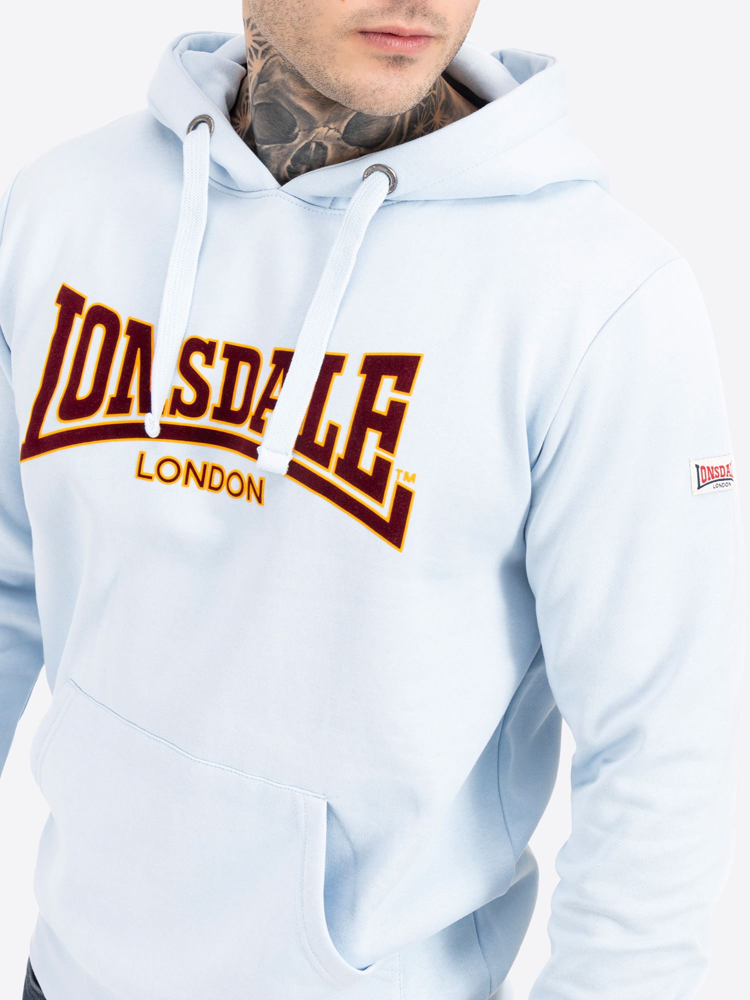 Lonsdale London MAYWICK Felpa Con Cappuccio Uomo – Verde Oliva, Vestibilità Regular, Stile Streetwear