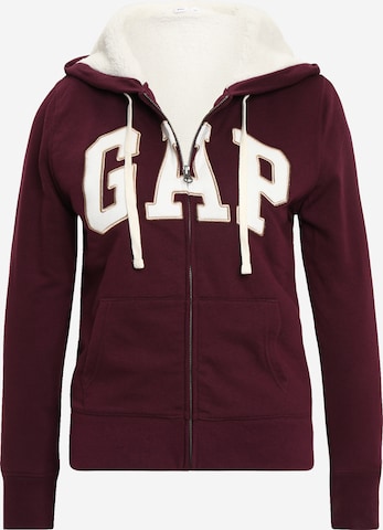 Gap Petite Zip-Up Hoodie in Purple: front