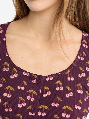 ETAM Pajama Shirt 'Manar' in Purple