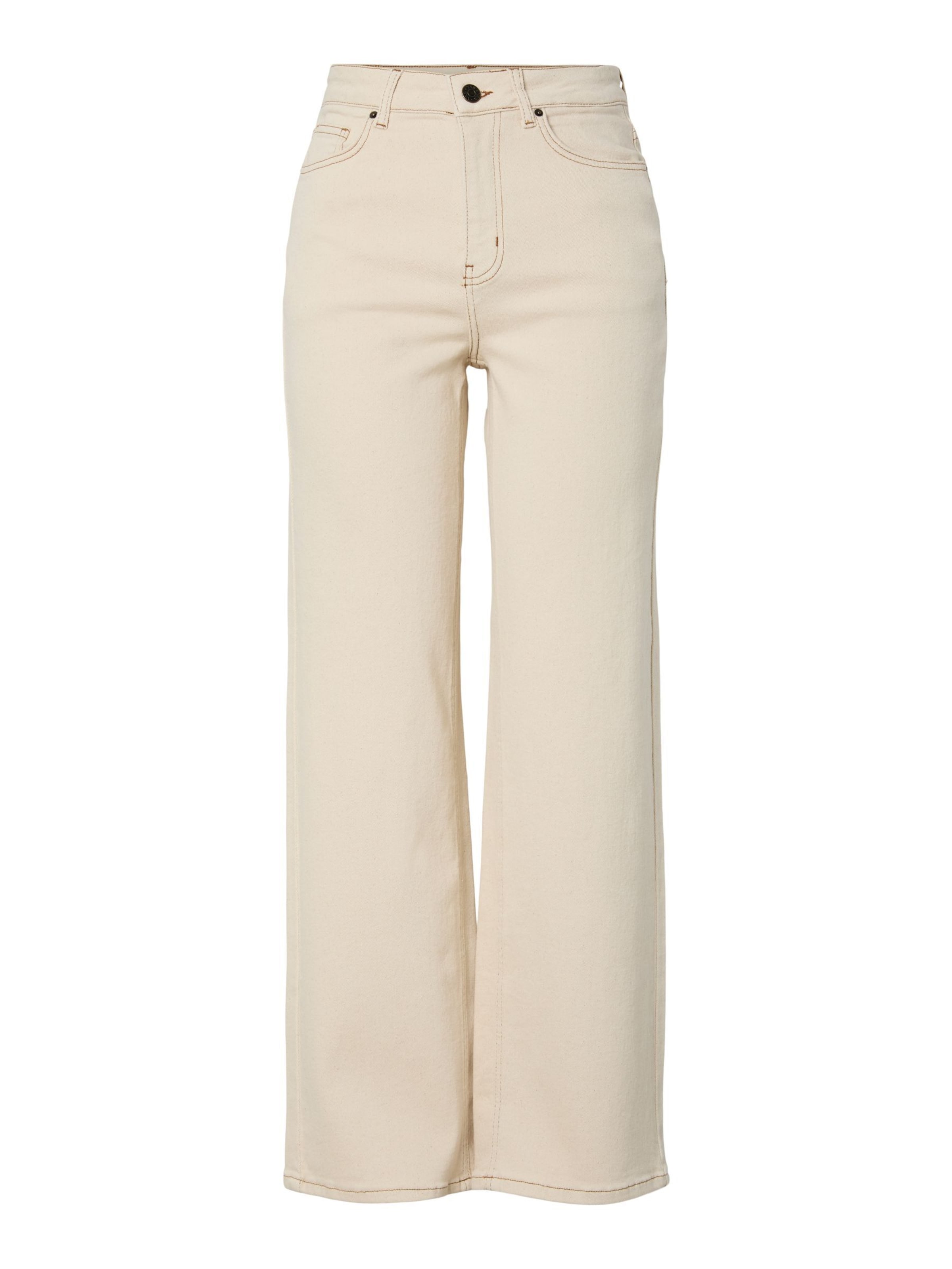 regular Jeans di YAS in beige: frontale