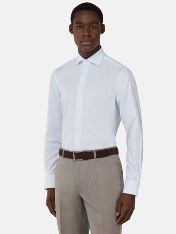 Boggi Milano - Ajuste estrecho Camisa en azul: frente