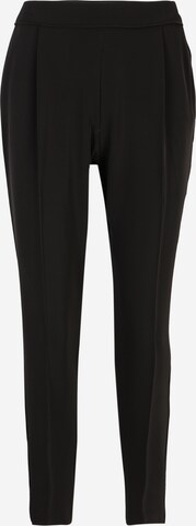 Wallis Regular Pleat-Front Pants in Black: front