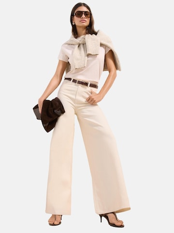 Friends Like These Wide leg Jeans in Beige: voorkant
