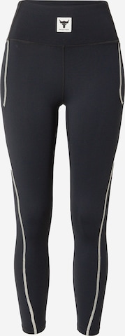 Skinny Pantalon de sport 'Pjt Rock Meridian' UNDER ARMOUR en noir : devant