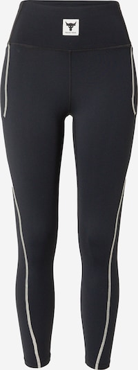 UNDER ARMOUR Športne hlače 'Pjt Rock Meridian' | črna / bela barva, Prikaz izdelka