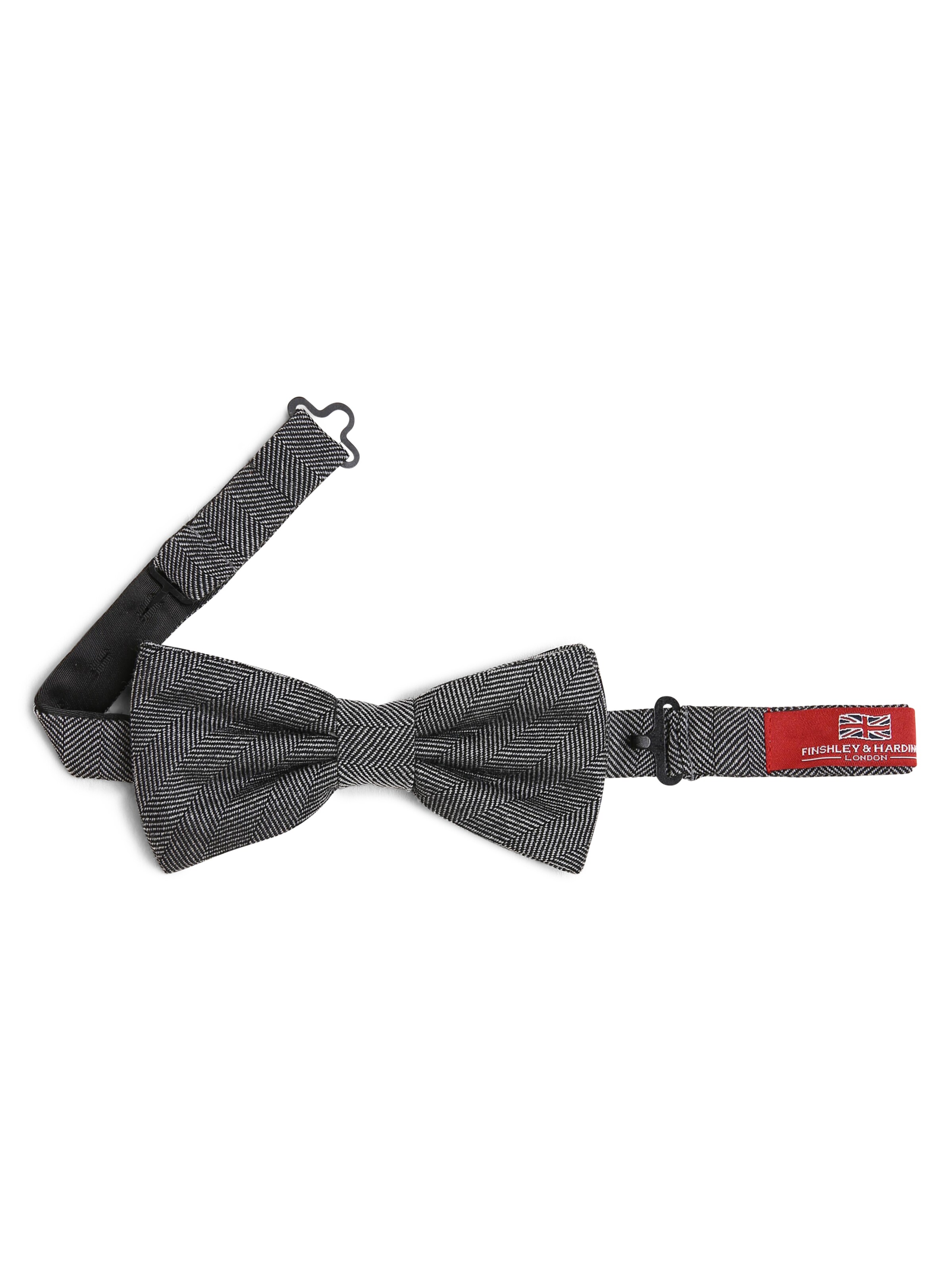 Finshley & Harding London Vlinderdasje in de kleur Zwart / Wit, Productweergave