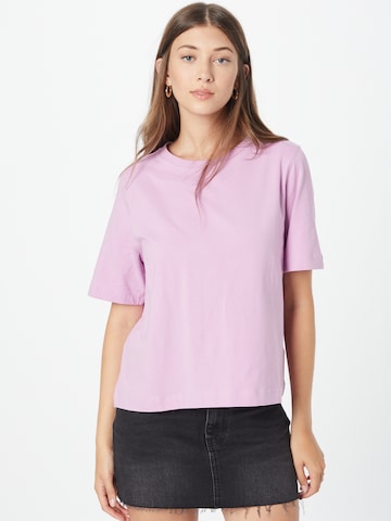 T-shirt WEEKDAY en violet : devant