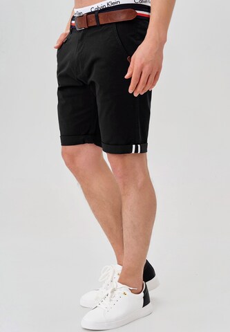 INDICODE JEANS Regular Shorts ' Creel ' in Schwarz