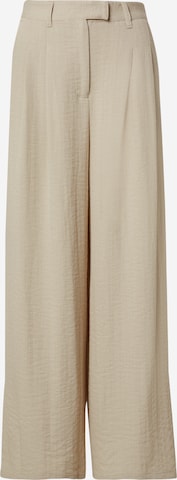 pilka Aware Plačios klešnės Klostuotos kelnės 'AWSiga': priekis