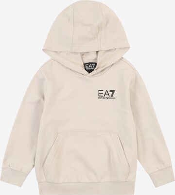 EA7 Emporio Armani Sweatshirt in Beige: voorkant