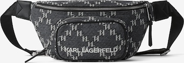 Karl Lagerfeld Чанта за кръста 'Monogram Jacquard 2.0' в сиво: отпред