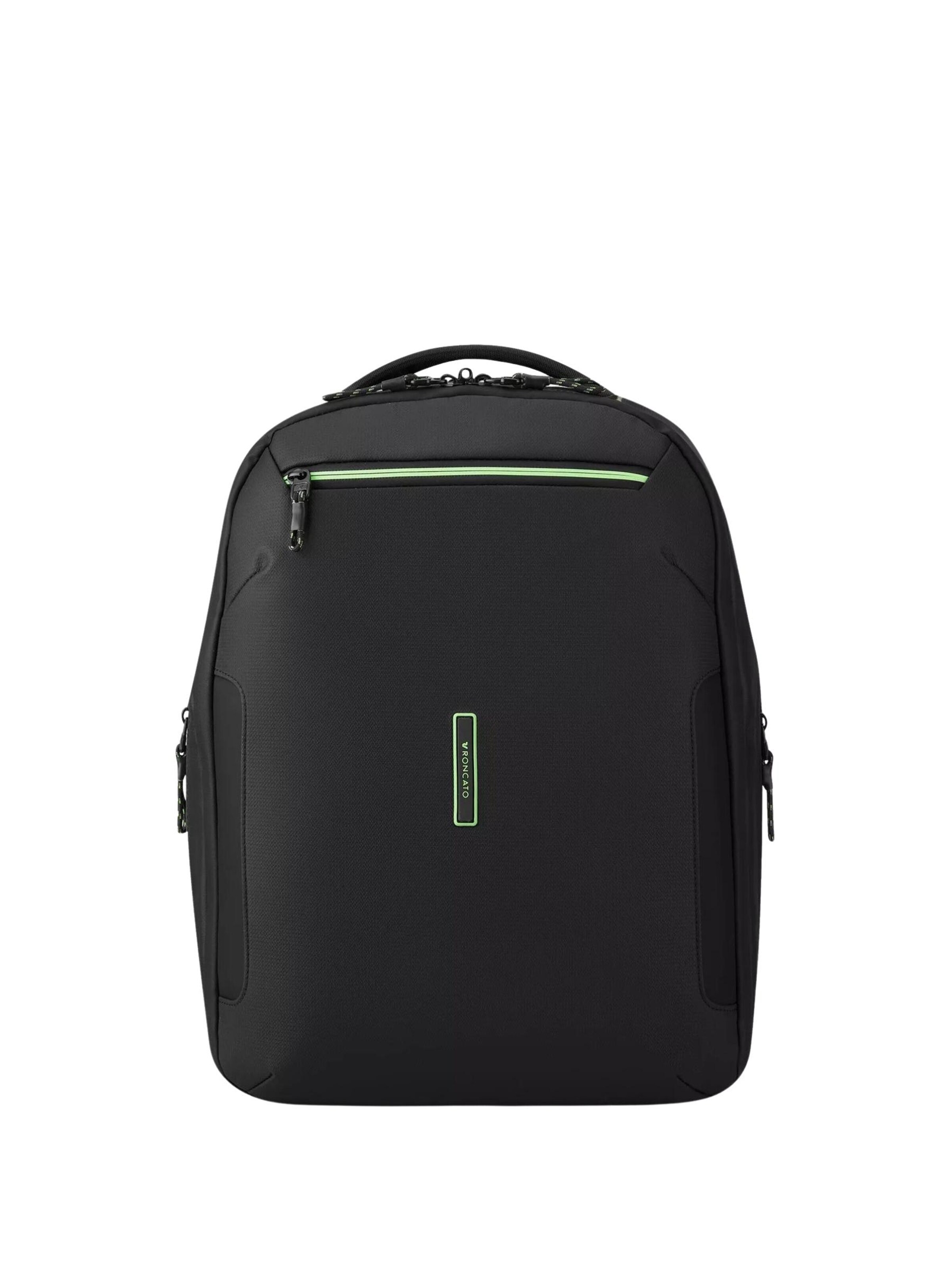 Roncato Backpack 'RONCATO ZAINO UNDERSEAT VUELING/WIZZAIR/RYANAIR 2 COMP ZAINO' in Black: front