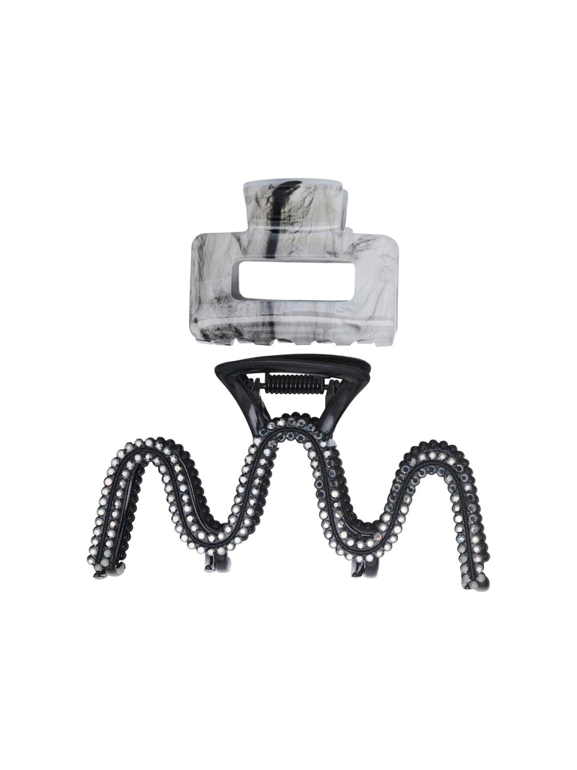 Ornement pour cheveux ONLY en noir : devant