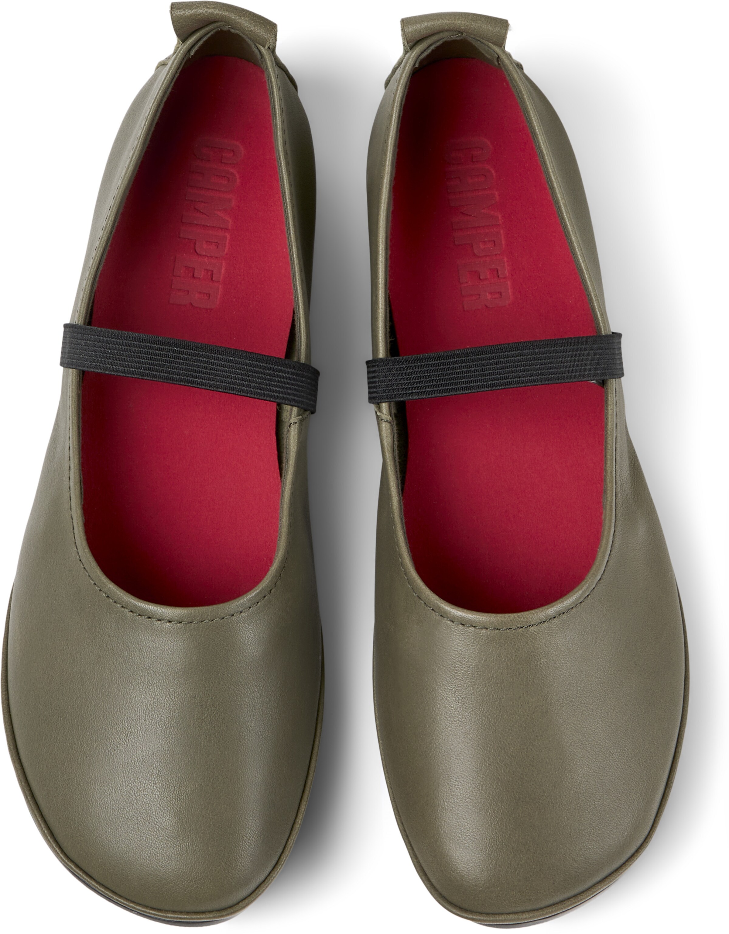 CAMPER Ballerina met riempjes 'Right Nina' in Groen