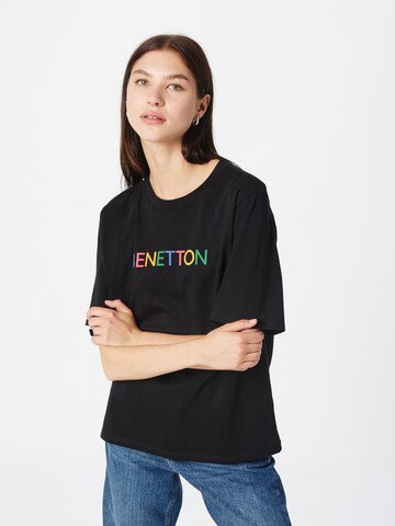 UNITED COLORS OF BENETTON T-Shirt in Schwarz: Vorderseite