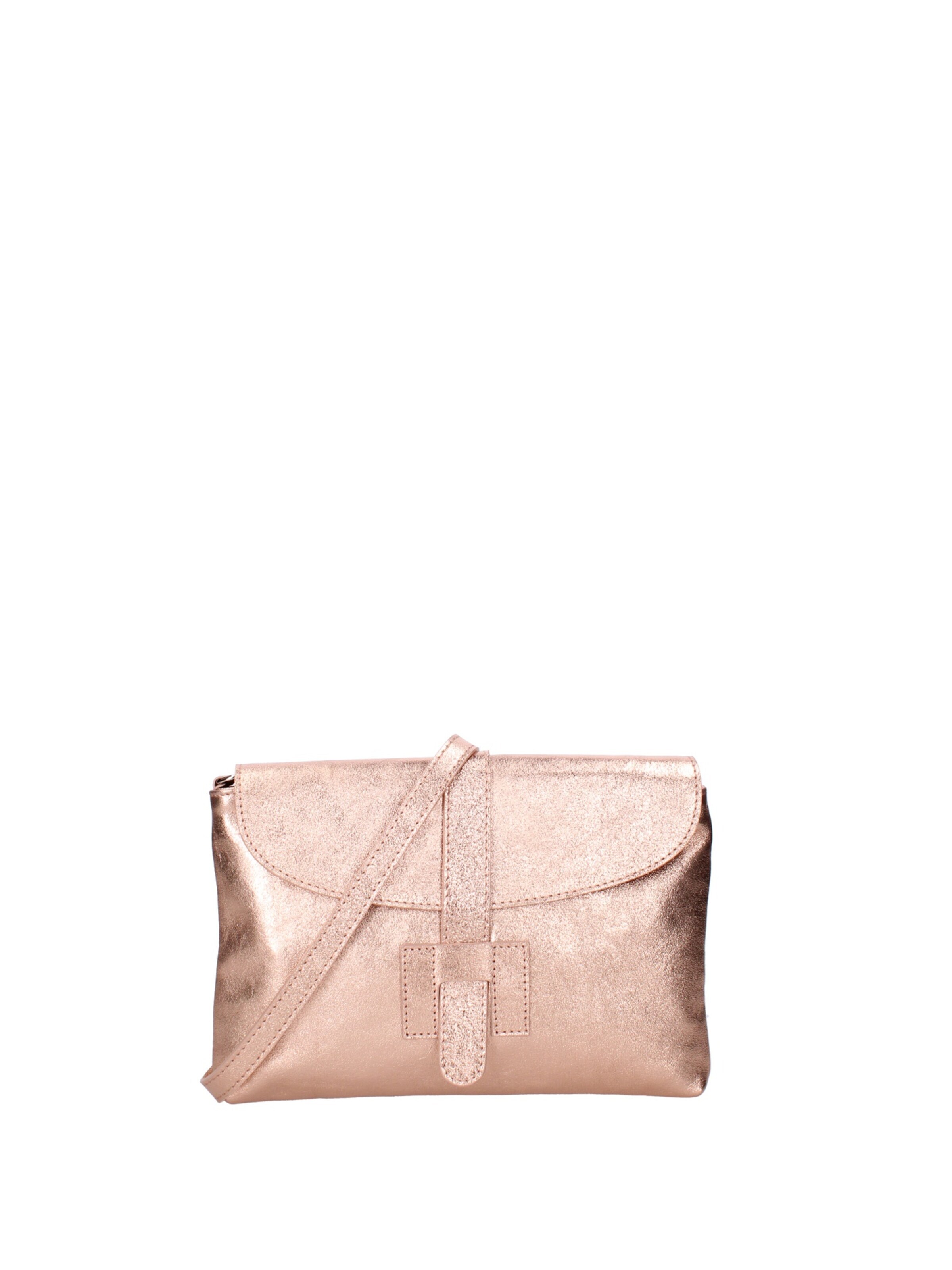 Pochette 'Pochette Donna Vera Pelle Laminato - Tracolla Regolabile' di Viola Castellani in rosa: frontale