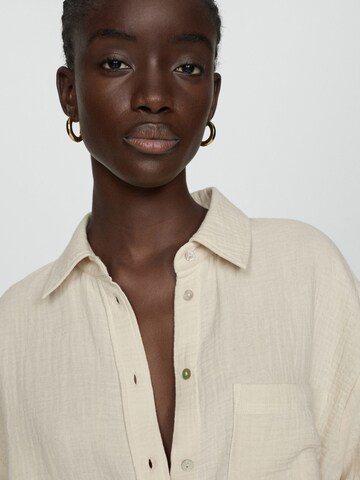 MANGO Blouse 'Gauza' in Beige