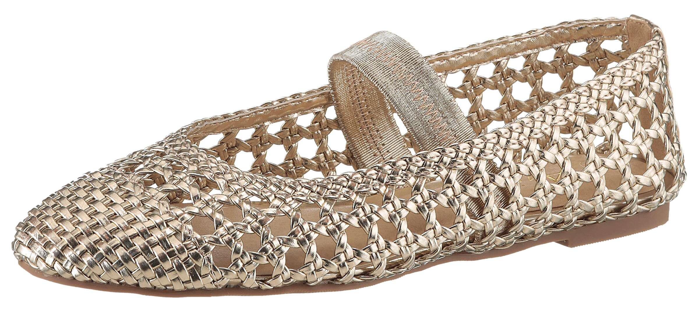 Aniston T-Bar Sandals in Gold: front