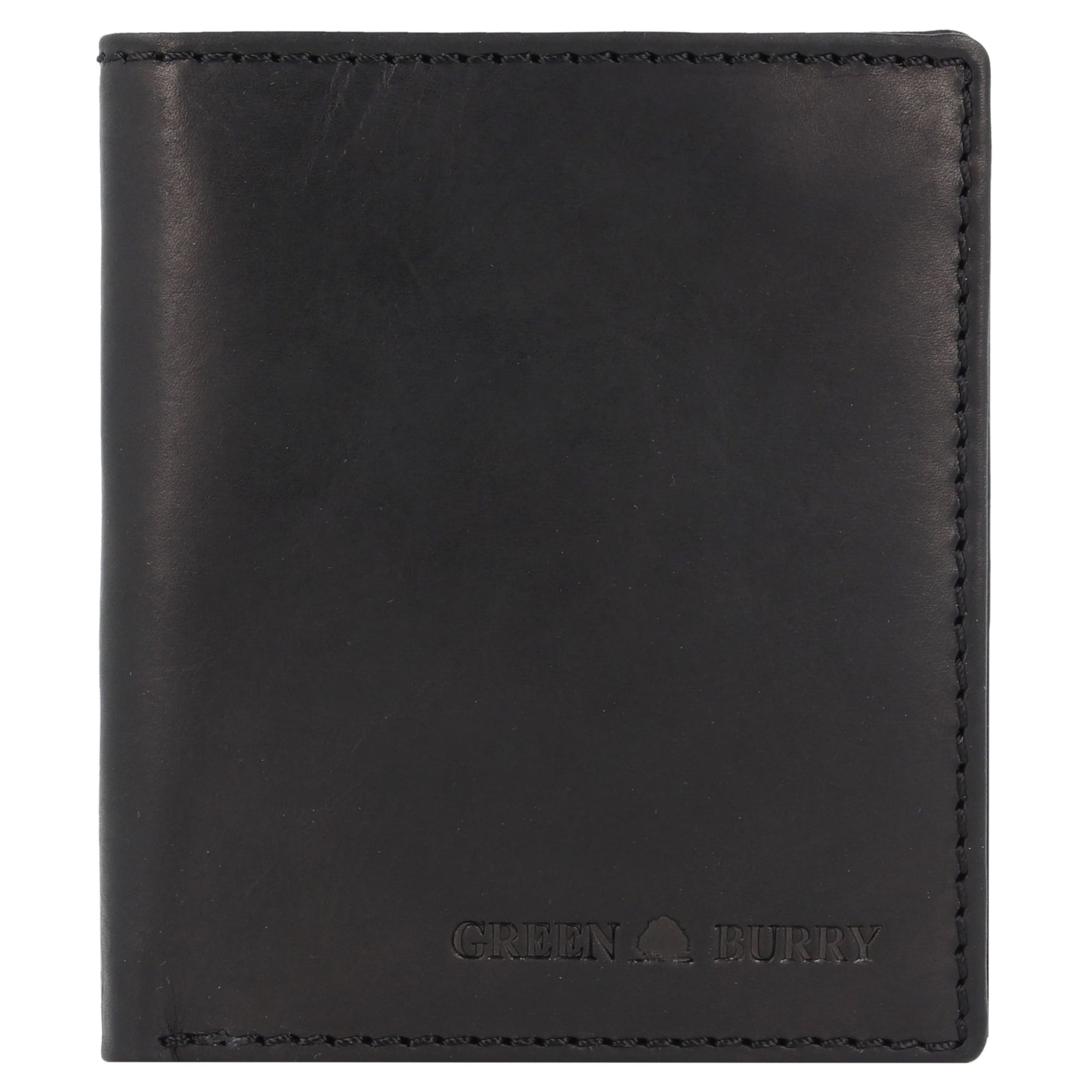 GREENBURRY Wallet 'Pure Black' in Black: front
