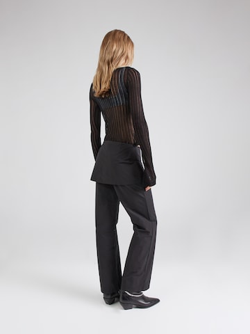 WEEKDAY Regular Trousers 'Alia' in Black