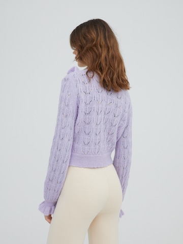 EDITED Knit Cardigan 'Nathalie' in Purple