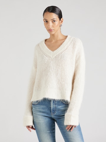 Pull-over 'BYMI' AMERICAN VINTAGE en blanc : devant