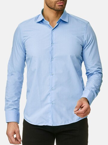 Reslad Slim fit Button Up Shirt 'RS7002' in Blue