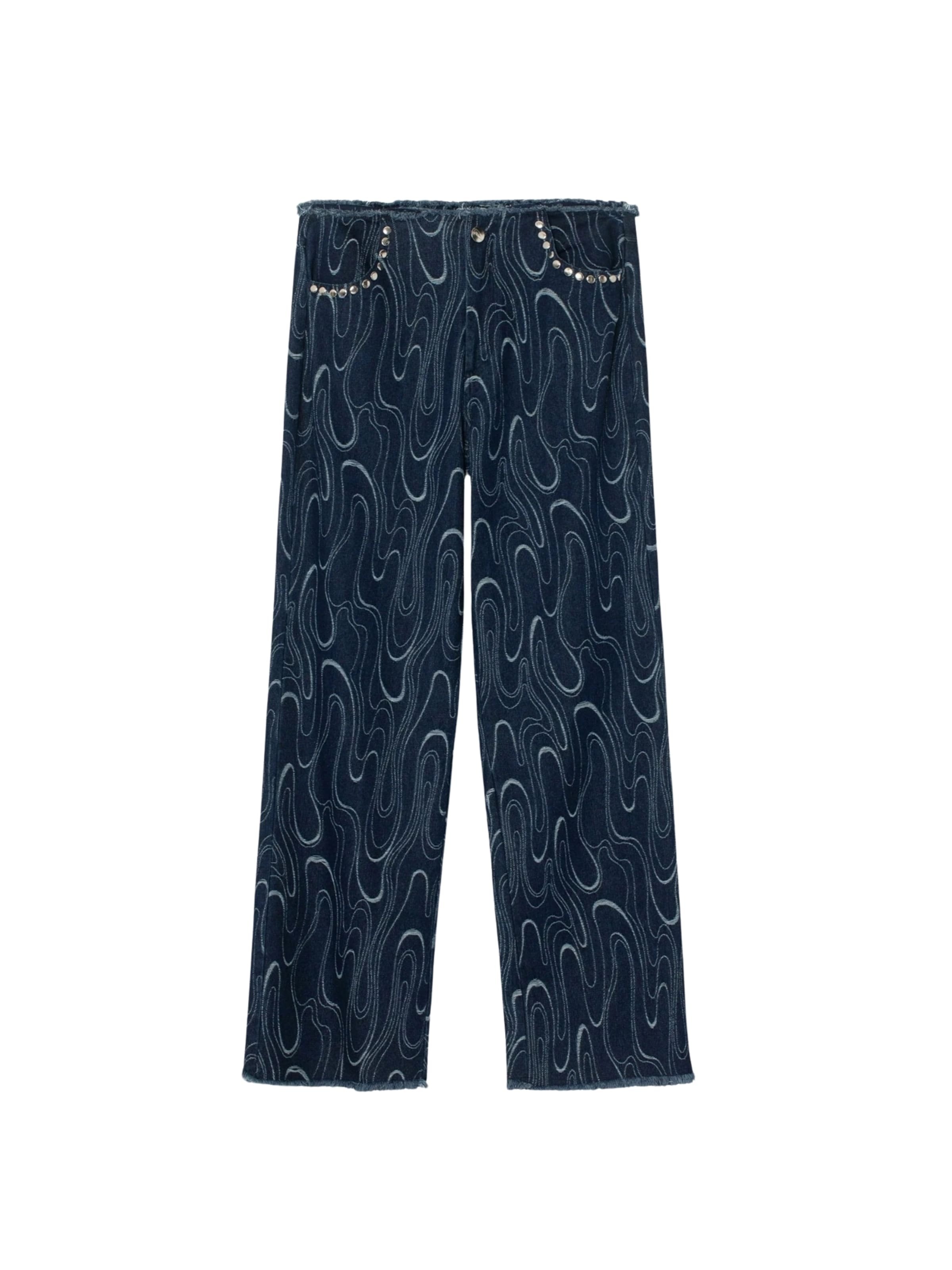 Résumé Jeans 'Teo' in Dark blue / Off white, Item view