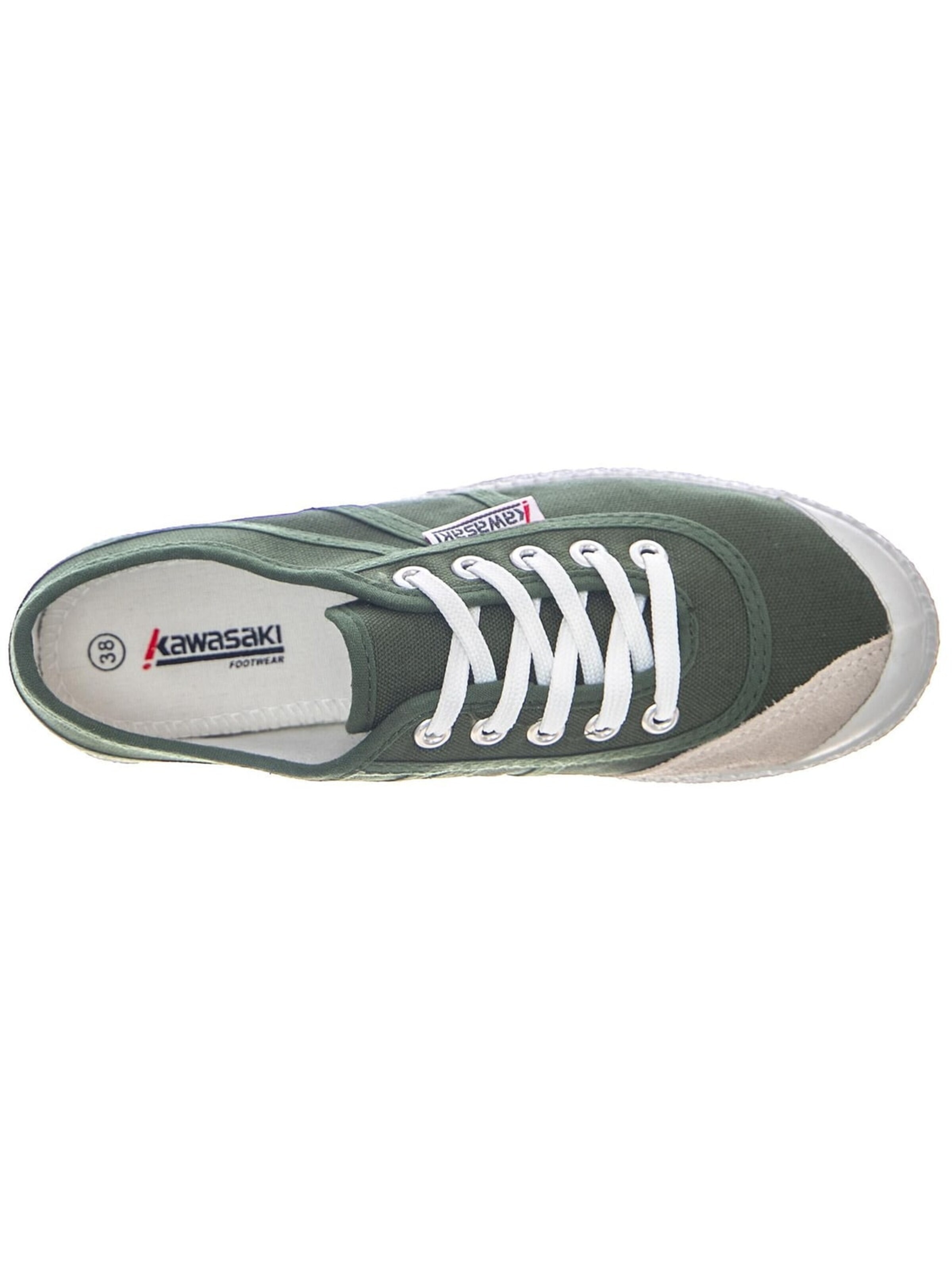KAWASAKI Athletic lace-up shoe 'Basic Canvas Shoes' in Green