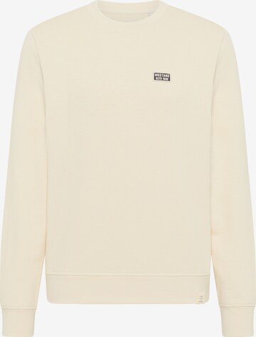 MUSTANG Sweatshirt in Beige: front