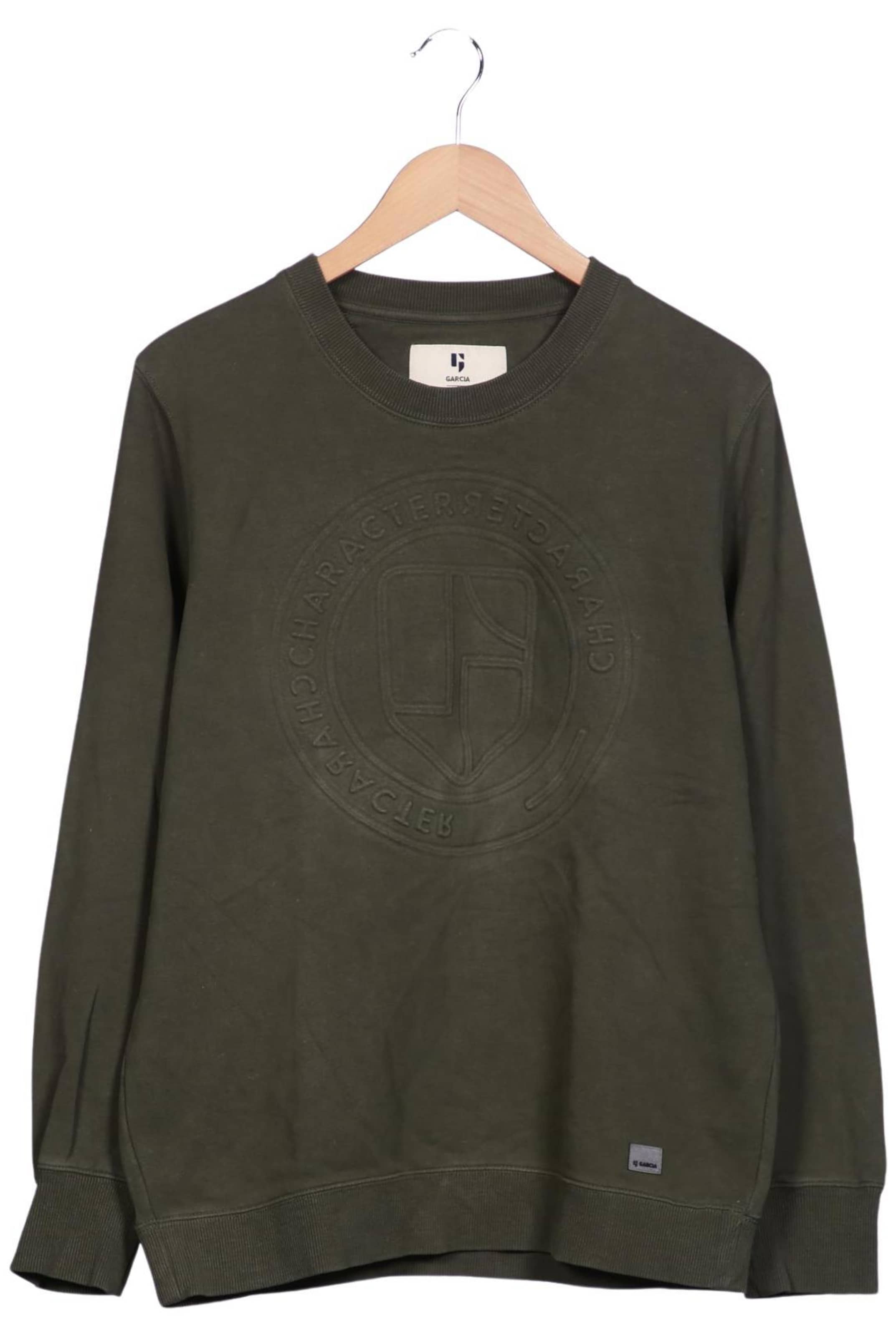 GARCIA Sweatshirt & Zip-Up Hoodie in M in Green: front