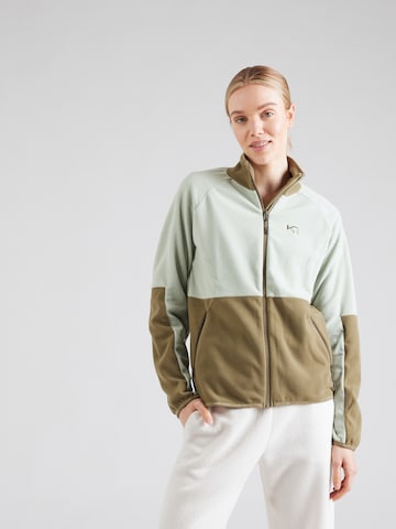 Kari Traa Athletic Fleece Jacket 'ANE' in Green: front