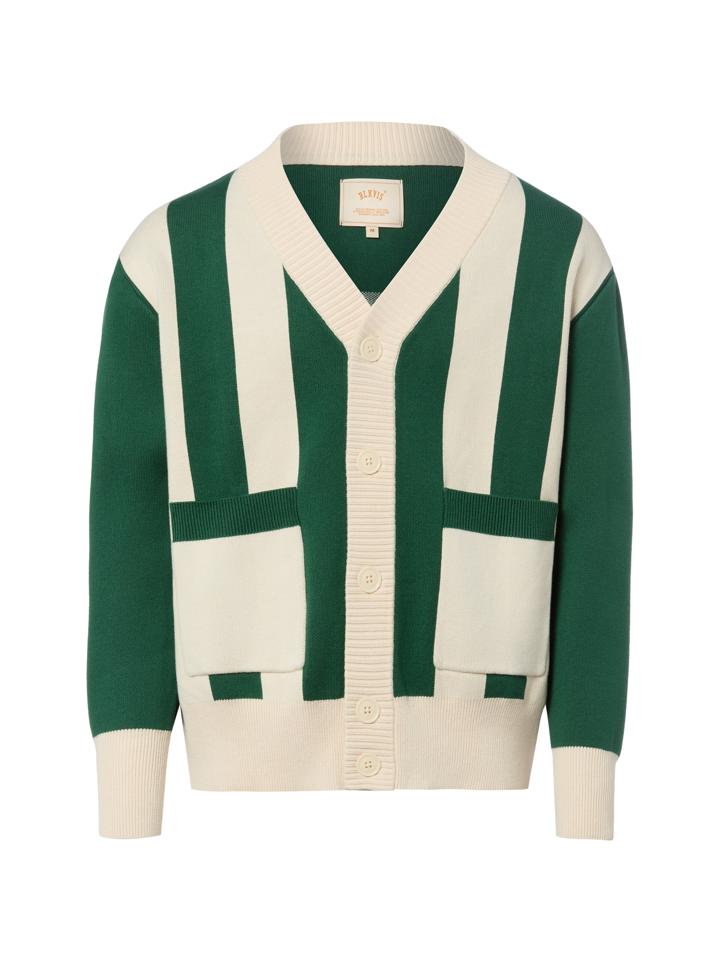 BLKVIS Knit cardigan in Green: front